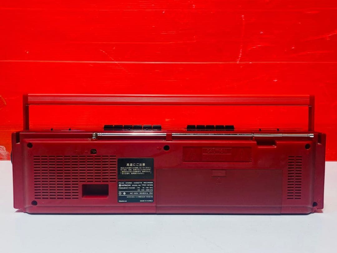HITACHI 赤 ダブルカセット ステレオプレーヤー TRK-W105