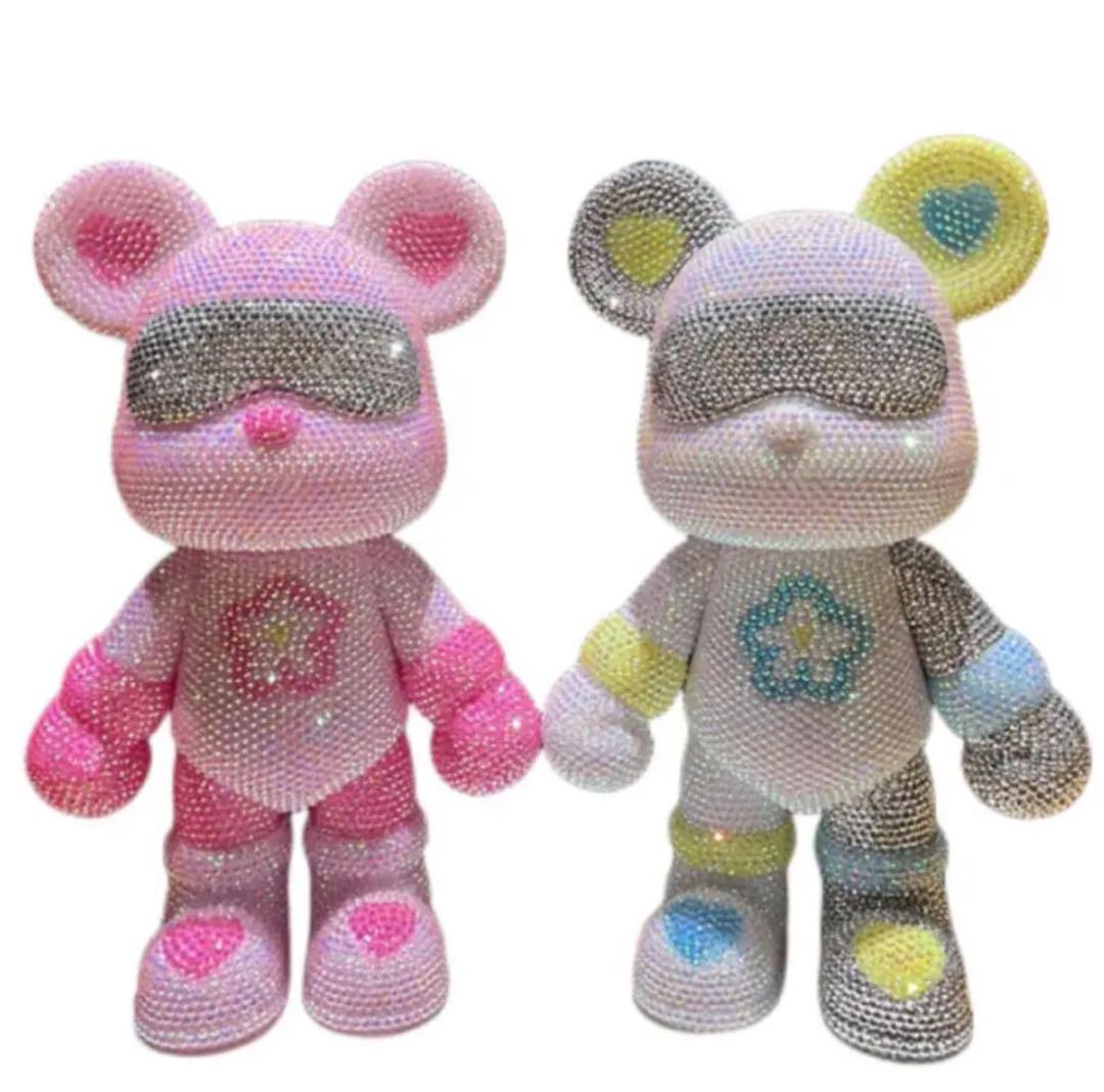 3D ダイアモンドアート　くま　ボクサーボクシング　ベア　テディベア　ピンク