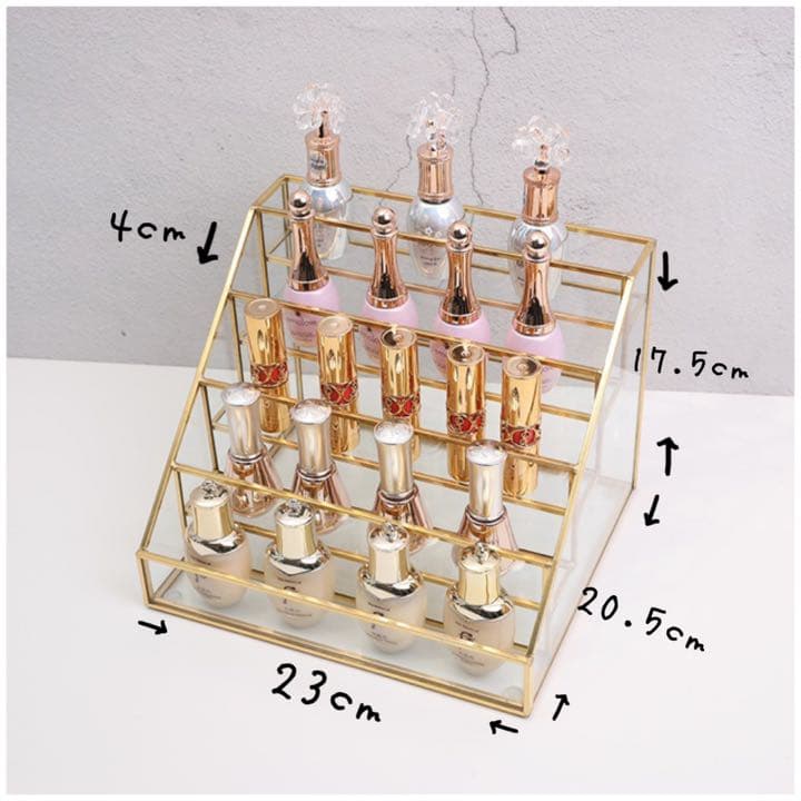 高品質 ガラス製 サロン様向け マニキュアスタンド ディスプレイ ポリッシュ