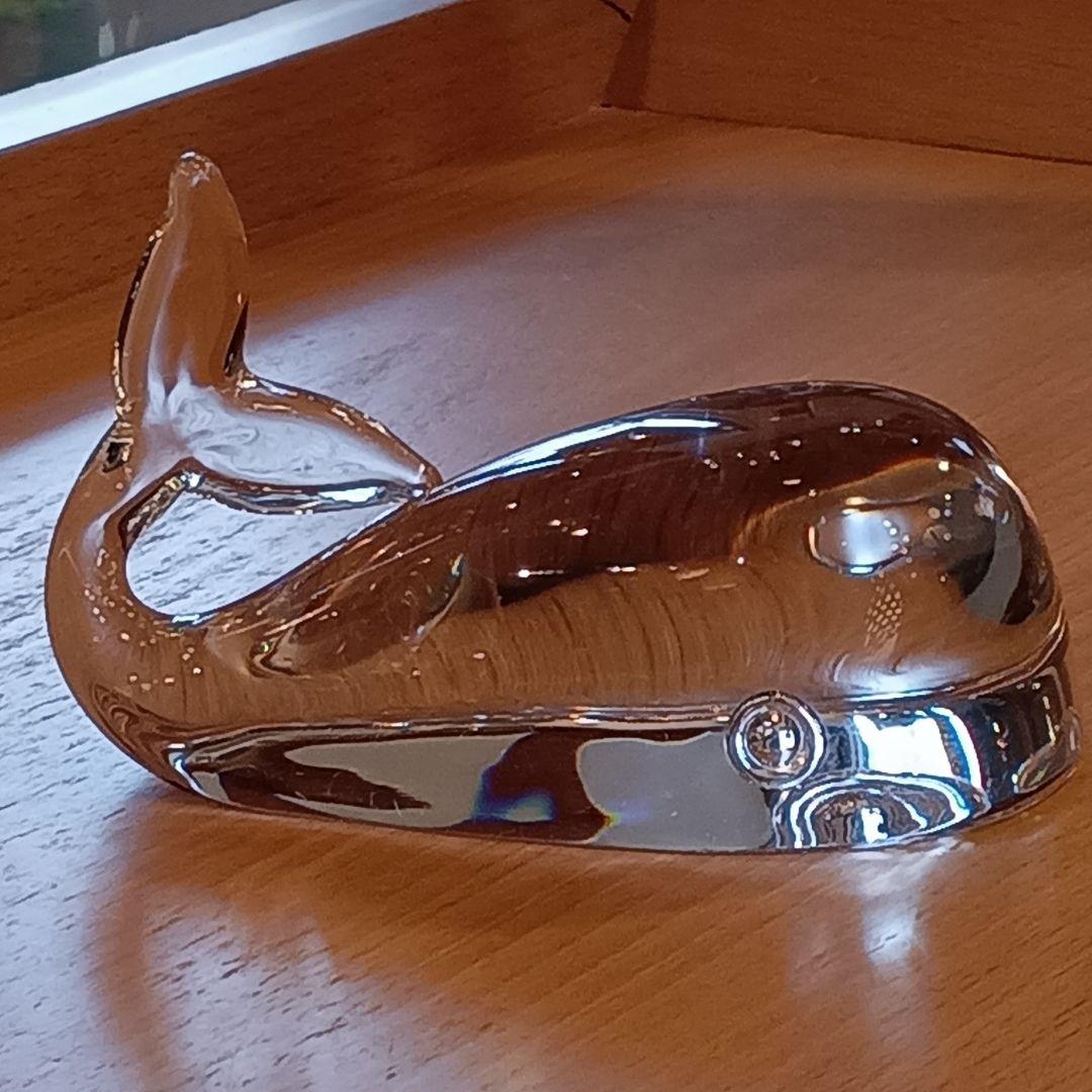 STEUBEN スチューベン ガラス オブジェ ペーパーウェイト くじら