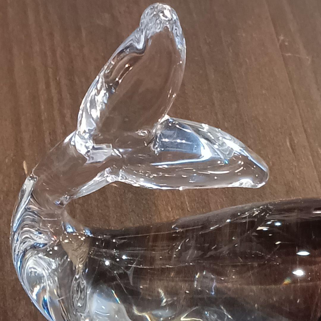 STEUBEN スチューベン ガラス オブジェ ペーパーウェイト くじら