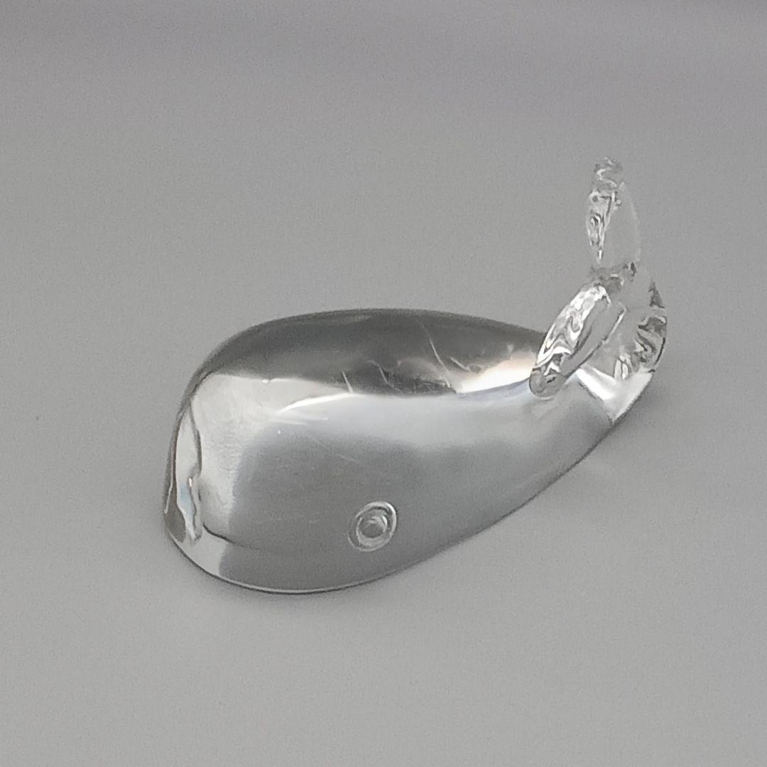 STEUBEN スチューベン ガラス オブジェ ペーパーウェイト くじら