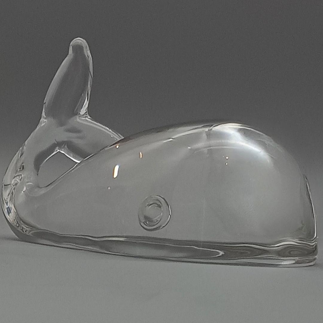 STEUBEN スチューベン ガラス オブジェ ペーパーウェイト くじら