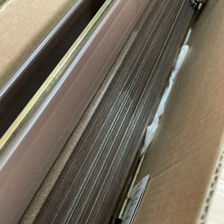 ウッドブラインド(DARK BROWN) 35mm幅 135cm×135cm