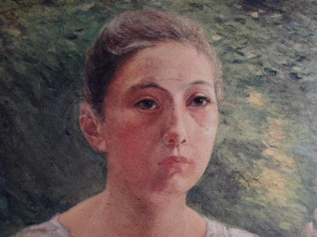 岡田三郎助、【西洋婦人像】、新品高級額 額装付、年代物・希少画集画、状態良好