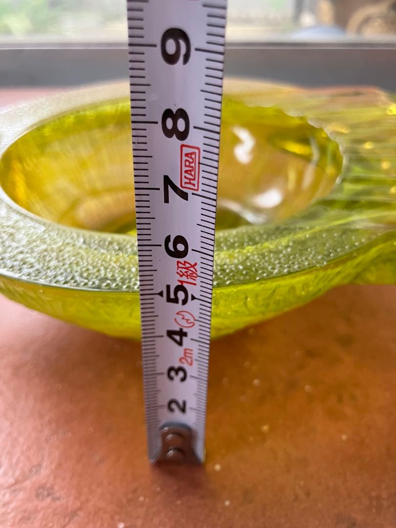 ハトの形　黄緑色 ガラス製 灰皿　小物入れ、シガー