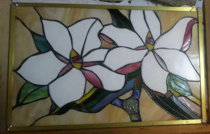 オリジナルハンダステンドグラス工芸『ハワイアンフラワー』大