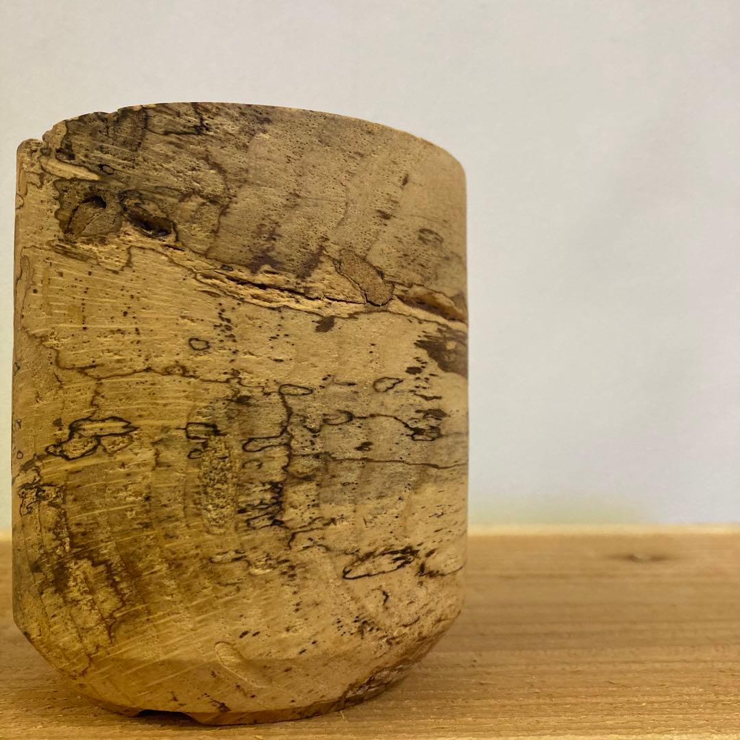 未使用 ichgu カワモトアカジニ 木鉢 植木鉢 鉢