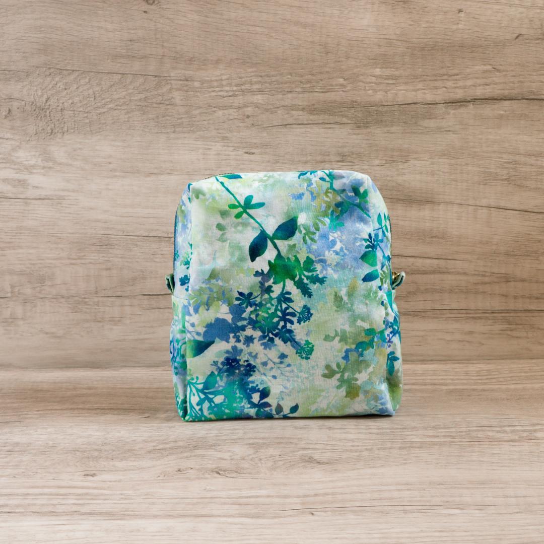 【手帳ポーチ／サイズ1】Leaf・グリーン（たくさん入るタイプ）