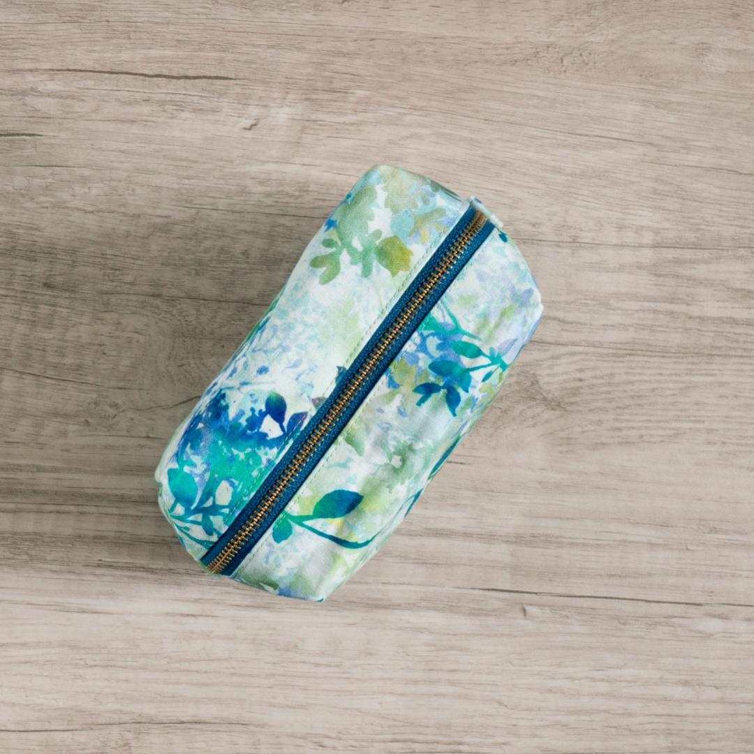 【手帳ポーチ／サイズ1】Leaf・グリーン（たくさん入るタイプ）