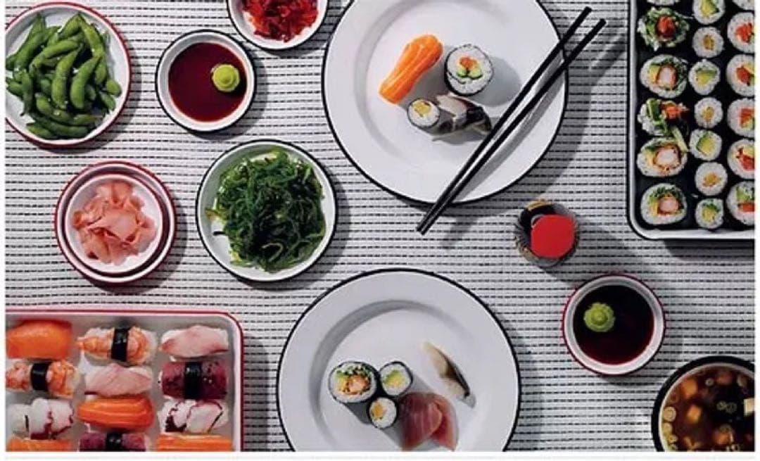 FALCON英国伝統ホーロー食器プレート3枚セット【ホワイトwithブルーリム】