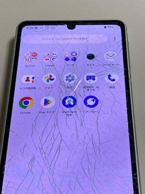 SH-54D SHARP AQUOS sense8 グリーン 割れあり