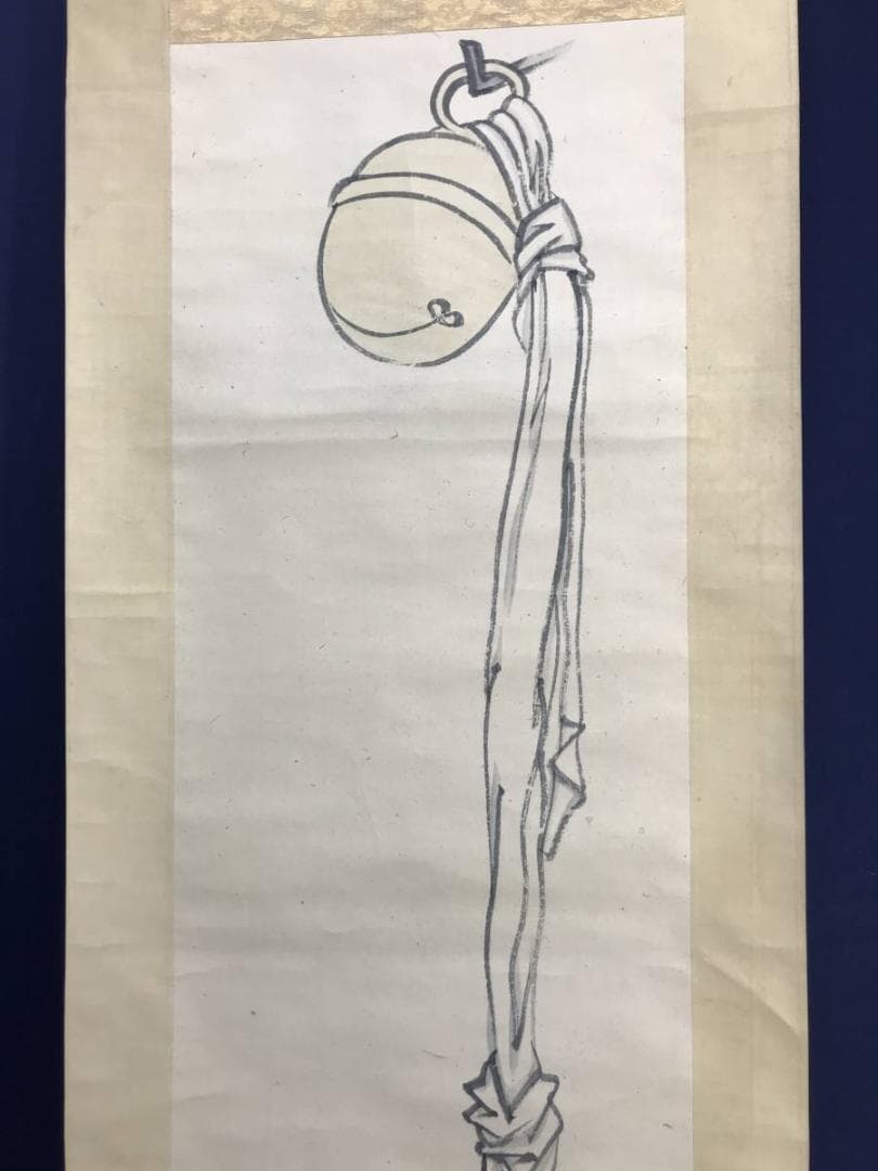 【真作】其翠/神前鈴之図/鈴図/スズ図/掛軸/名家伝来/AD-121