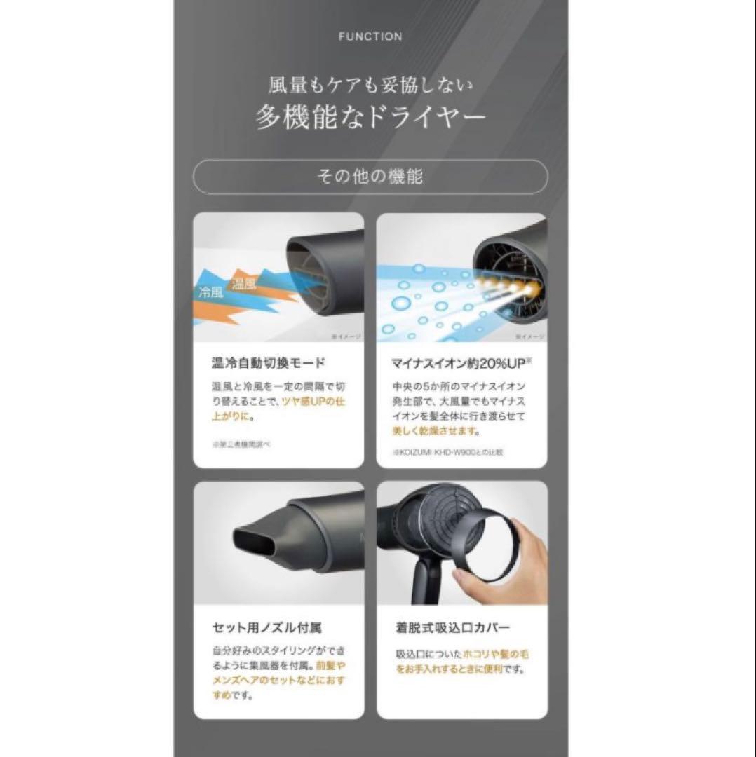 MONSTER ヘアドライヤー KHD-W820 グレー