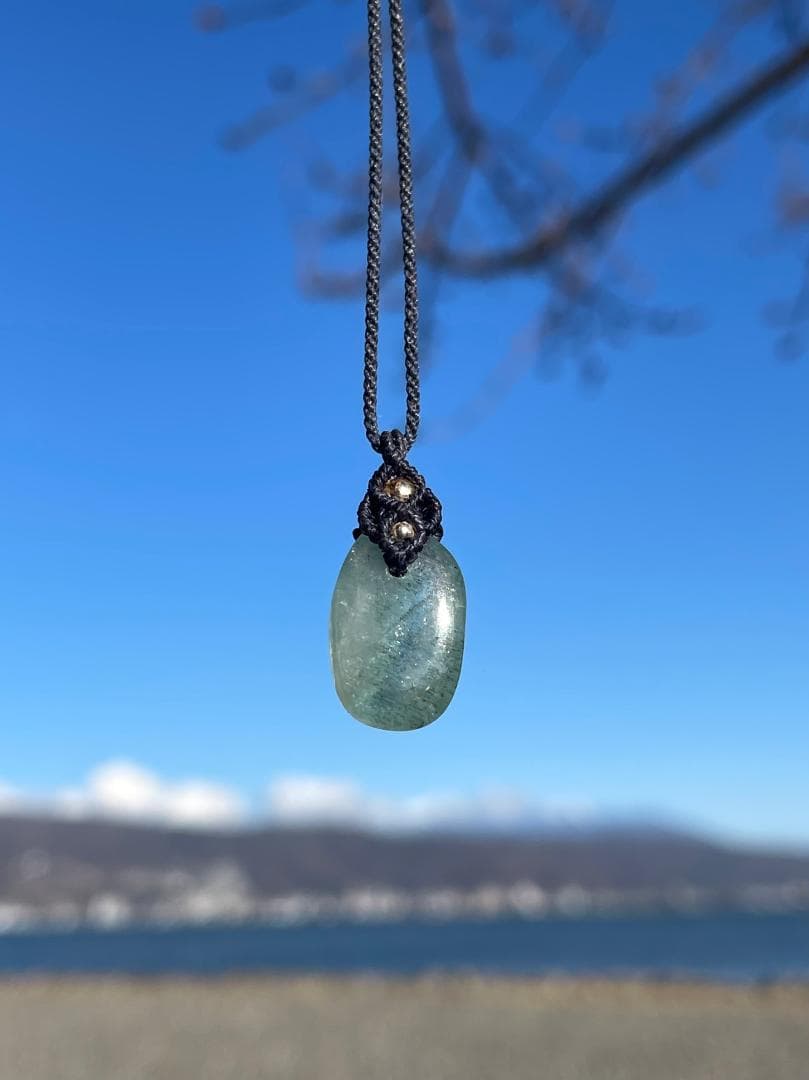 アクアマリン マクラメ ネックレス