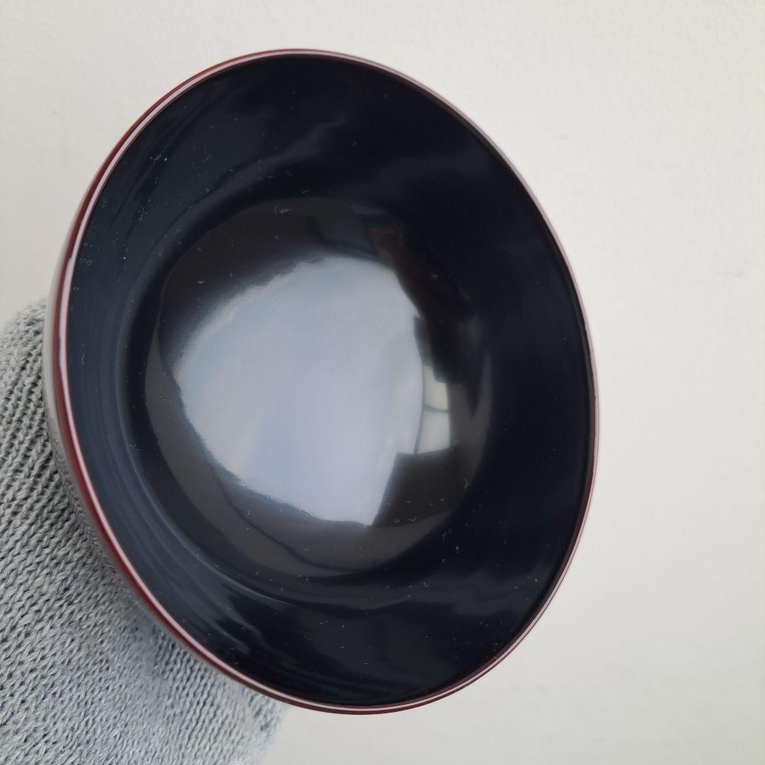 【越前漆器　御吸物椀×5客】天然木製　松笠蒔絵　長期保管品