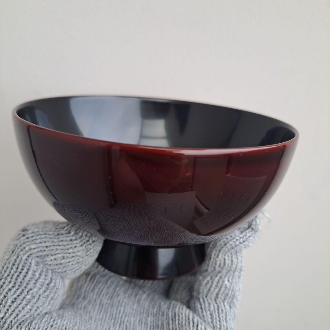 【越前漆器　御吸物椀×5客】天然木製　松笠蒔絵　長期保管品