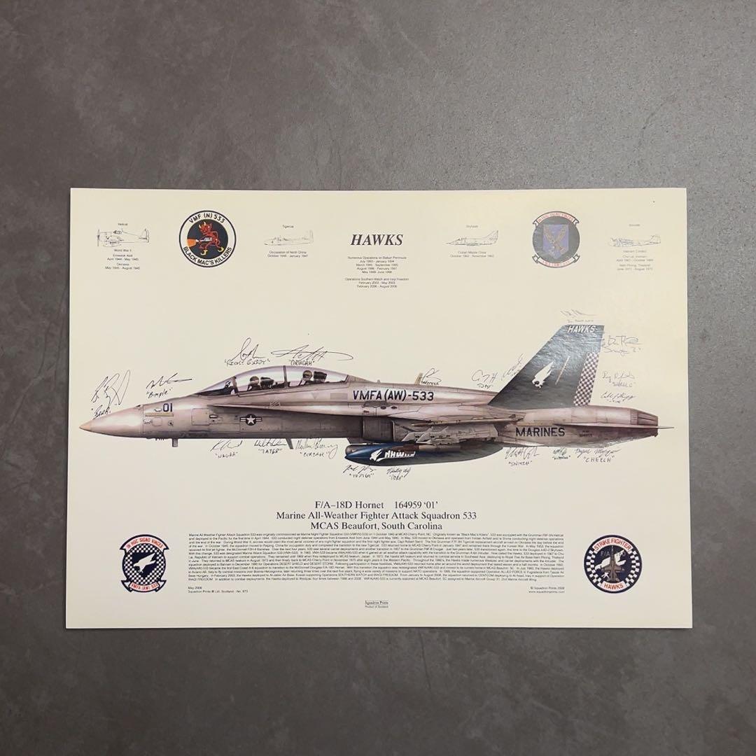 【週末限定価格】F/A-18D Hornet ポスター サイン付き