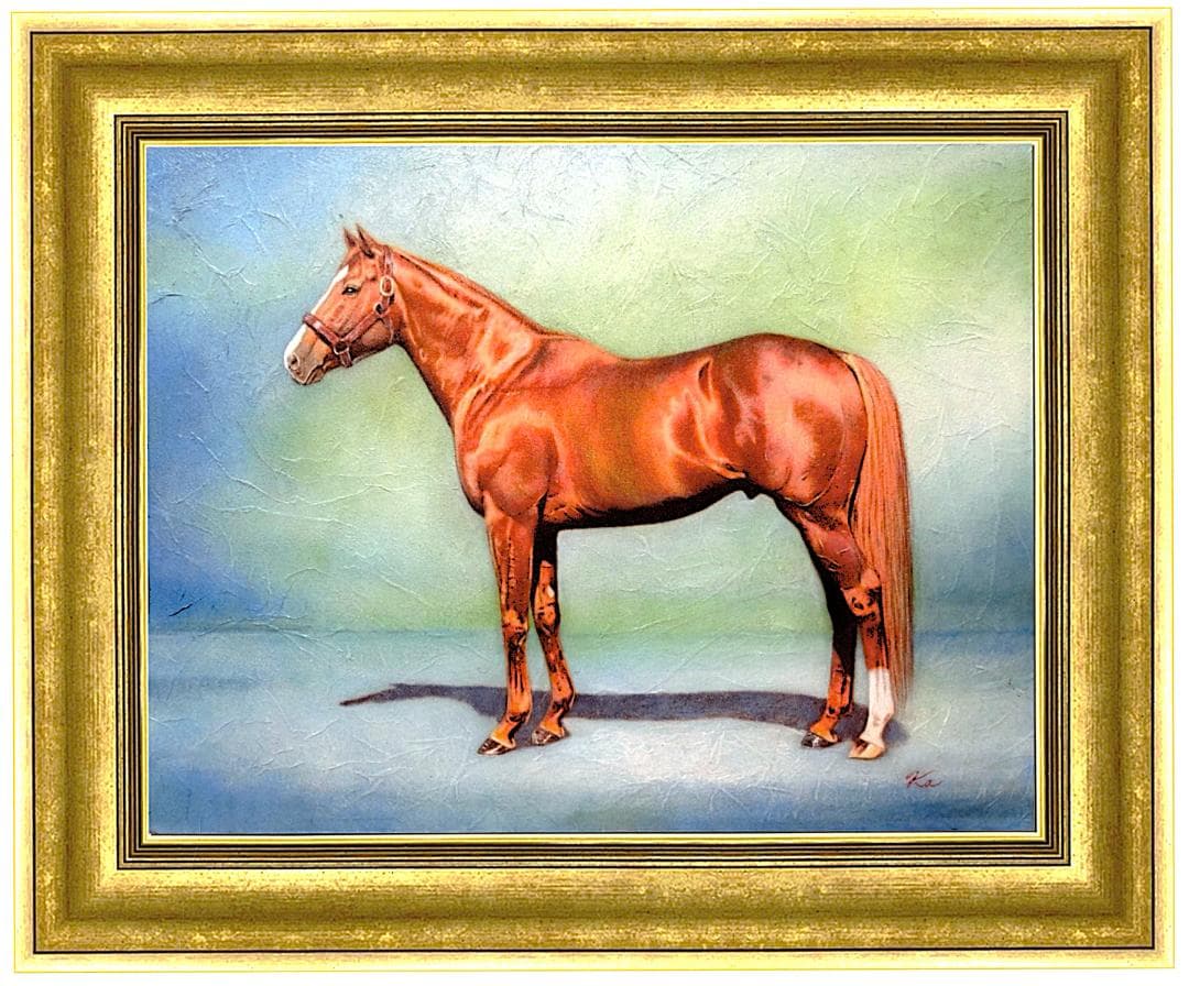 上鈴木正一 油彩画 F6号『 オルフェーヴル号 立ち姿 』オーダー作品です!!