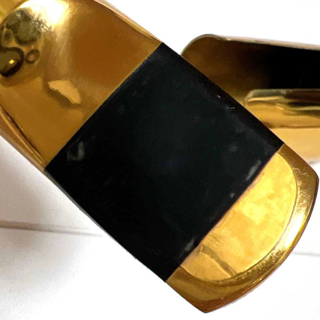 【良品】テナーサックス用 メタルマウスピース ゴールド　リガチャー　83g