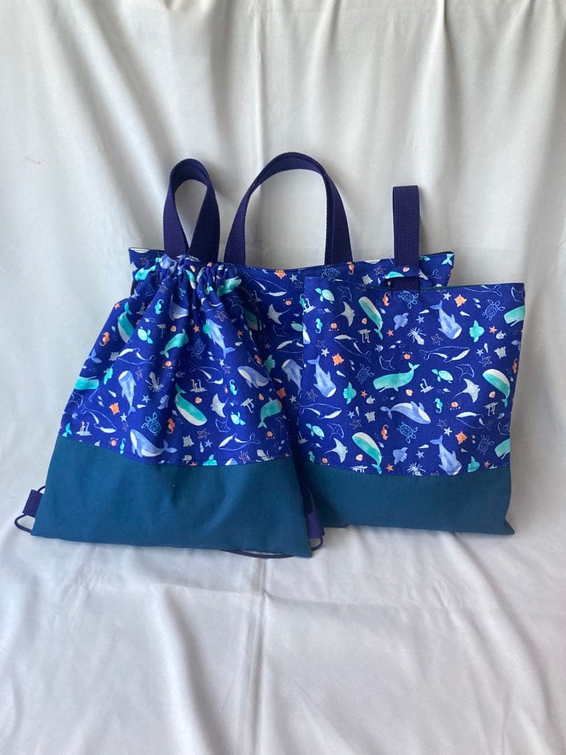 本日出荷！海洋生物プリントの入園入学セット