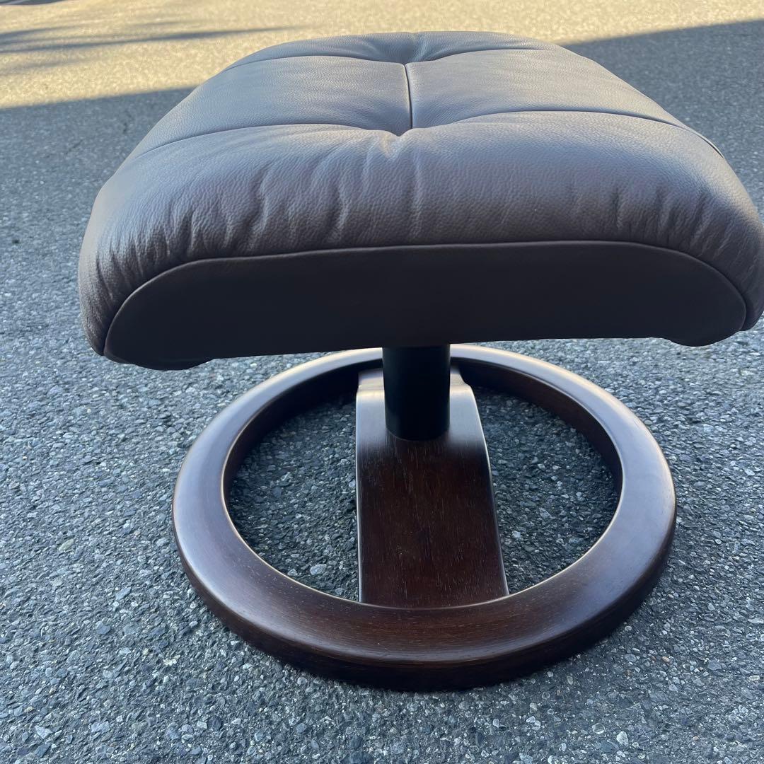 ②イエリアーダ フィヨルド 本革 リクライニングチェア オットマン レザー