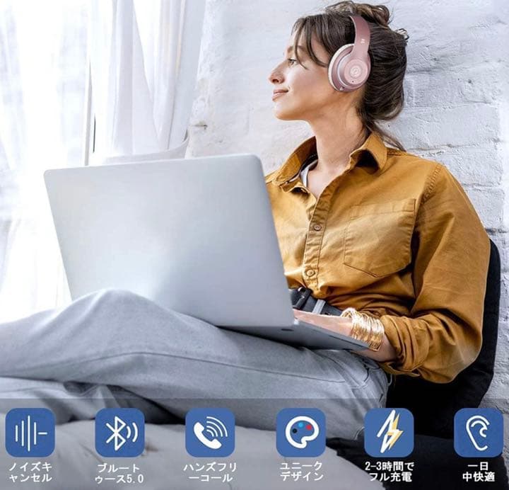 8SワイヤレスヘッドホンBluetooth5.0ヘッドセットノイズキャンセリング