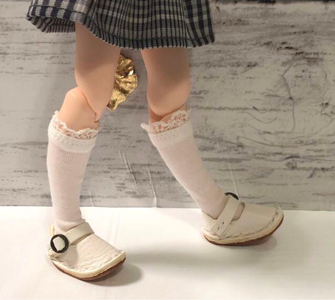 ミニチュア靴 ストラップシューズ オフホワイト ブライス icドール リカちゃん