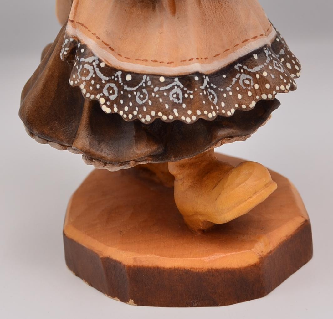 午後のお茶　アンリ　ANRI　サラケイ　木彫り人形　イタリア　17ｃｍ　限定品