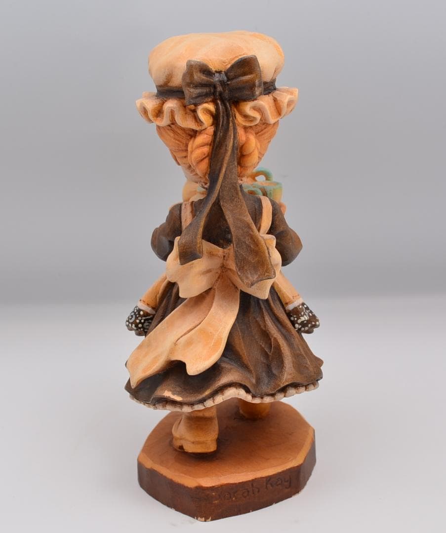 午後のお茶　アンリ　ANRI　サラケイ　木彫り人形　イタリア　17ｃｍ　限定品