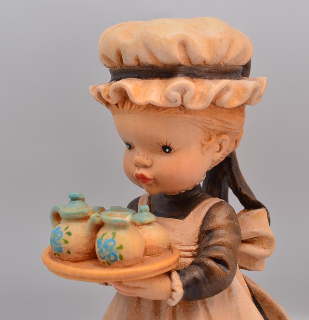 午後のお茶　アンリ　ANRI　サラケイ　木彫り人形　イタリア　17ｃｍ　限定品