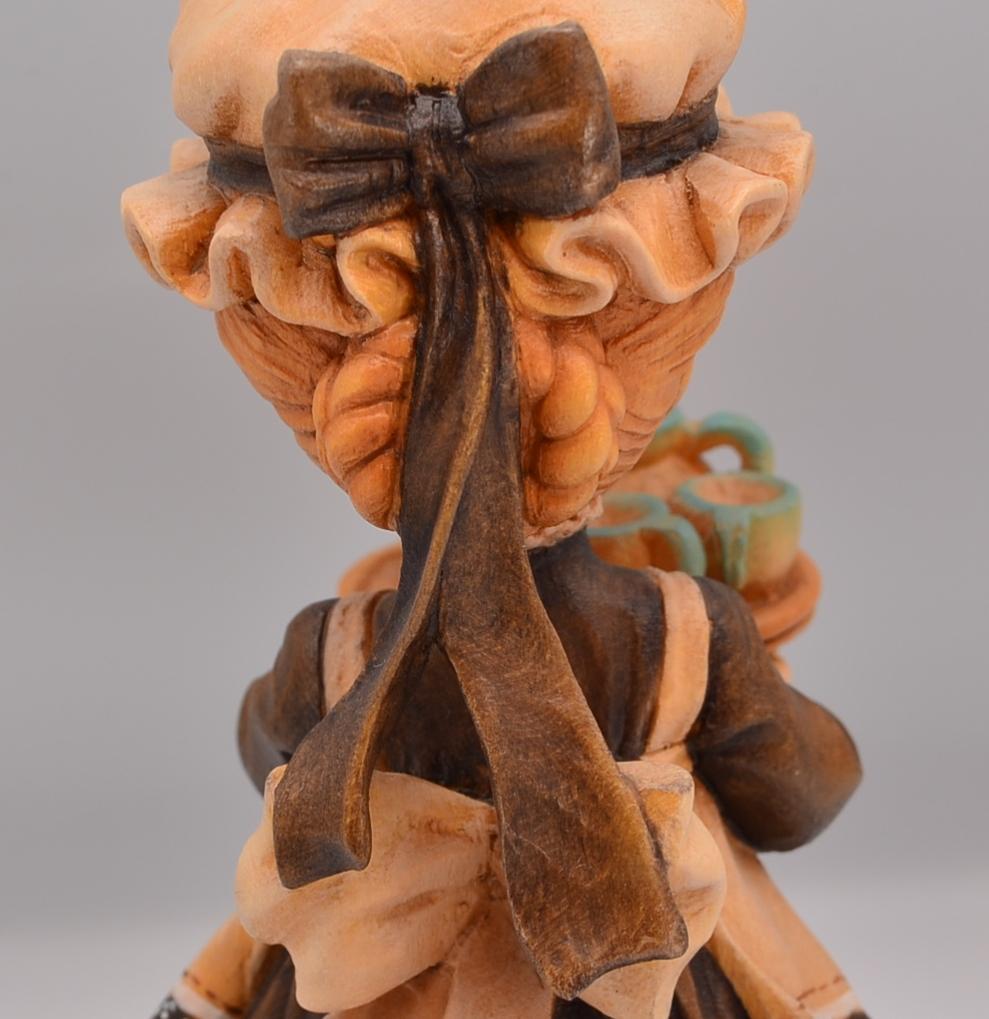 午後のお茶　アンリ　ANRI　サラケイ　木彫り人形　イタリア　17ｃｍ　限定品