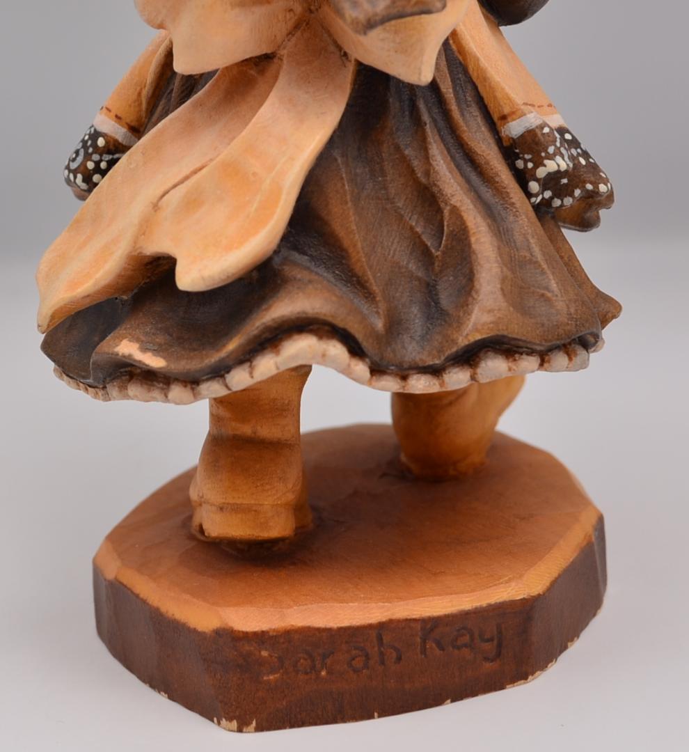 午後のお茶　アンリ　ANRI　サラケイ　木彫り人形　イタリア　17ｃｍ　限定品