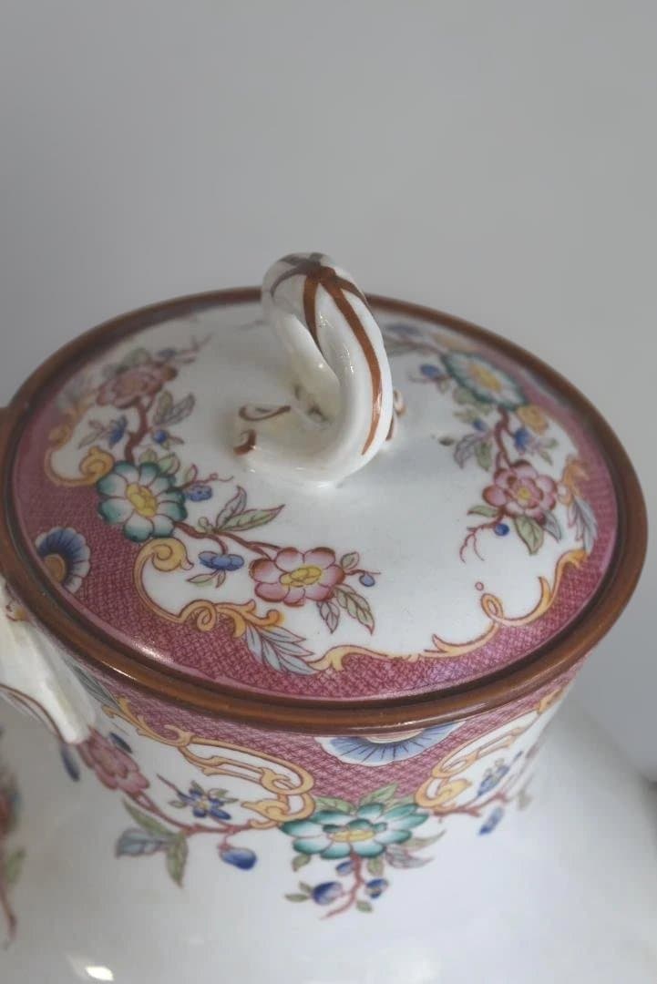 訳有サルグミンヌ　ミントン216　ピンクのティーポット　フランスアンティーク