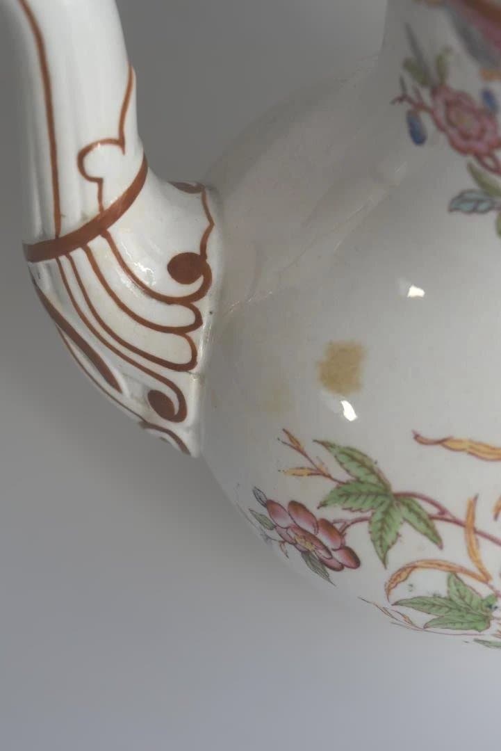 訳有サルグミンヌ　ミントン216　ピンクのティーポット　フランスアンティーク