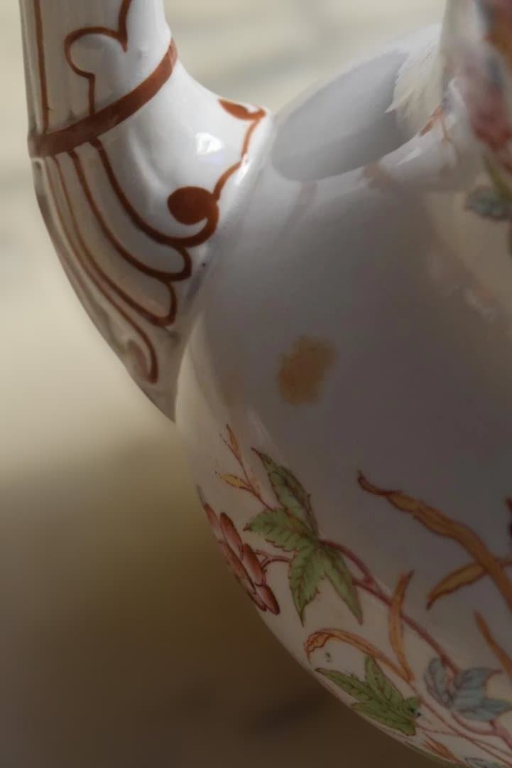 訳有サルグミンヌ　ミントン216　ピンクのティーポット　フランスアンティーク