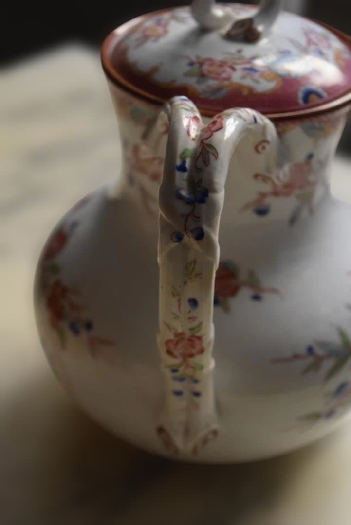 訳有サルグミンヌ　ミントン216　ピンクのティーポット　フランスアンティーク