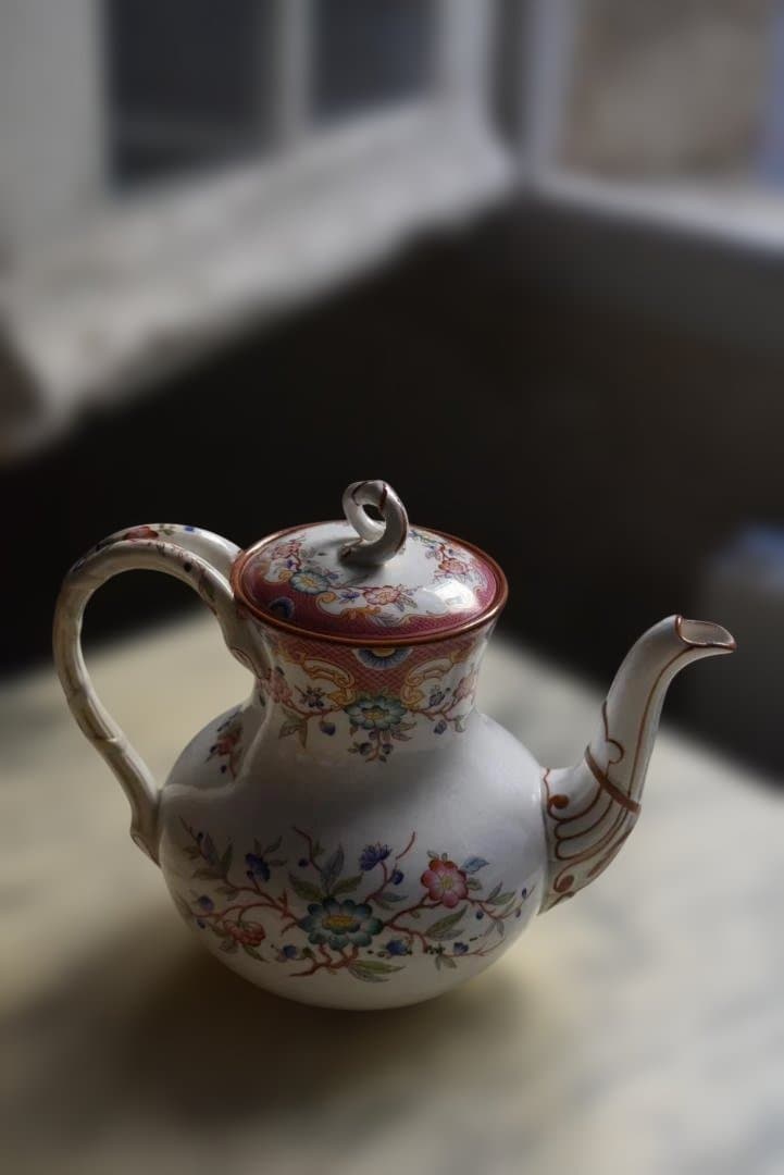 訳有サルグミンヌ　ミントン216　ピンクのティーポット　フランスアンティーク