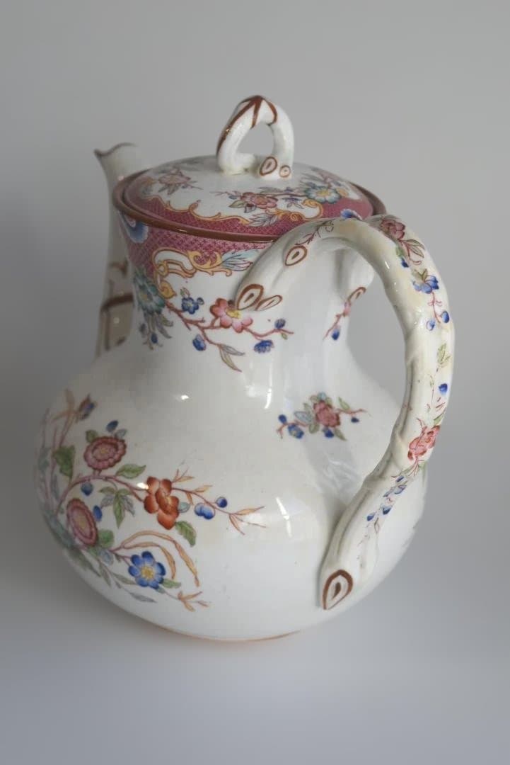 訳有サルグミンヌ　ミントン216　ピンクのティーポット　フランスアンティーク