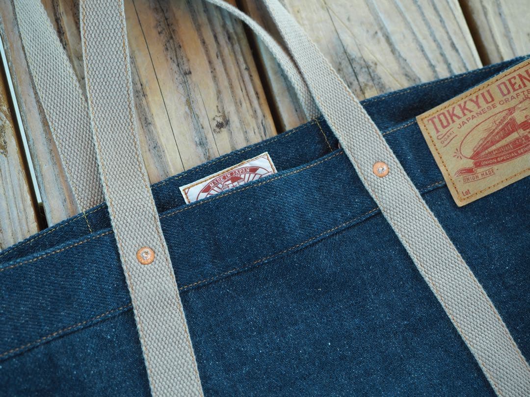 TOKKYU DENIM デニムトートバッグ、RRLトートバッグ、ハンドメイド