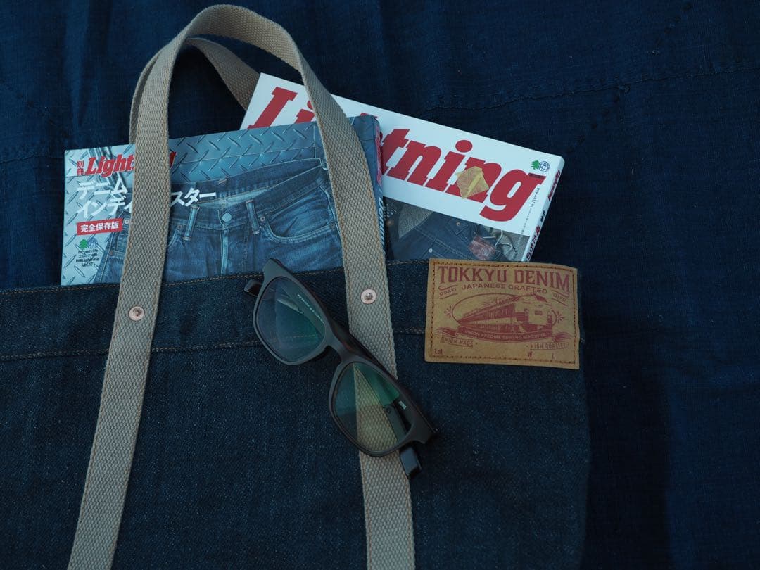 TOKKYU DENIM デニムトートバッグ、RRLトートバッグ、ハンドメイド