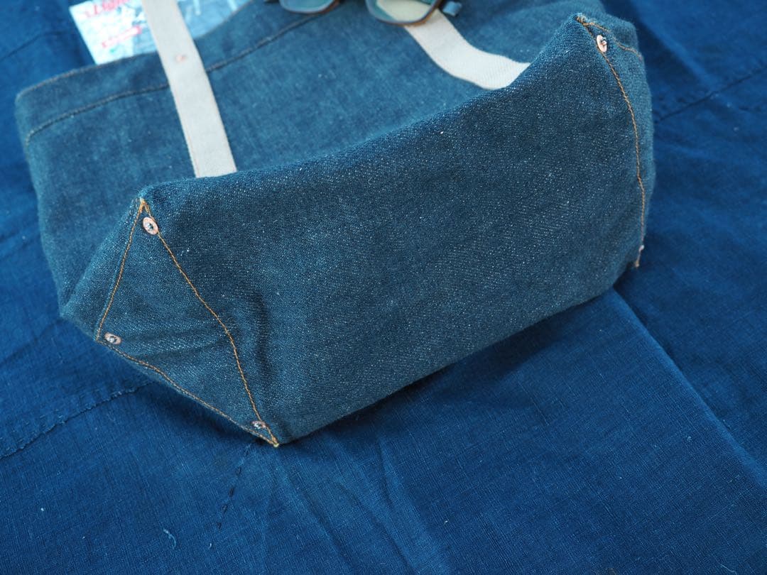 TOKKYU DENIM デニムトートバッグ、RRLトートバッグ、ハンドメイド