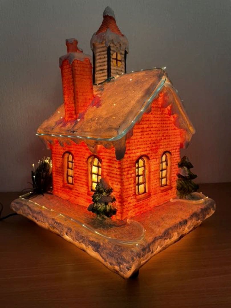 北　クリスマスライトハウス　イルミネーションハウス　キャンドル置物 ３２cm