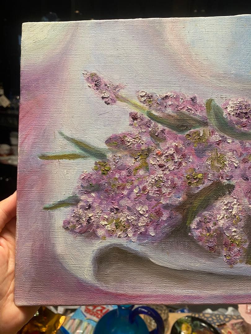 油彩画【lavender】一点もの　F4