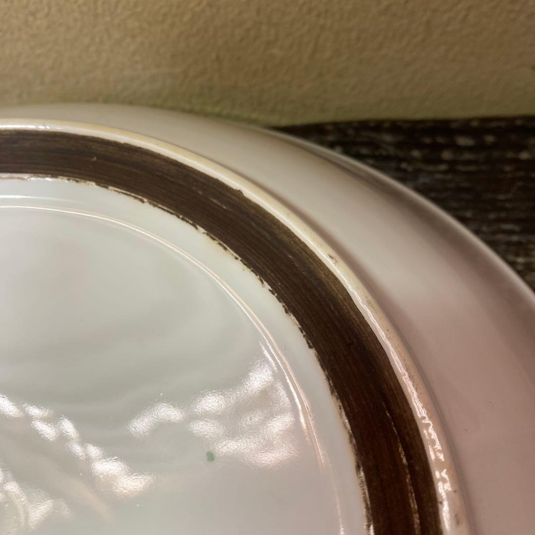 中国美術　古玩　粉彩草花文大皿