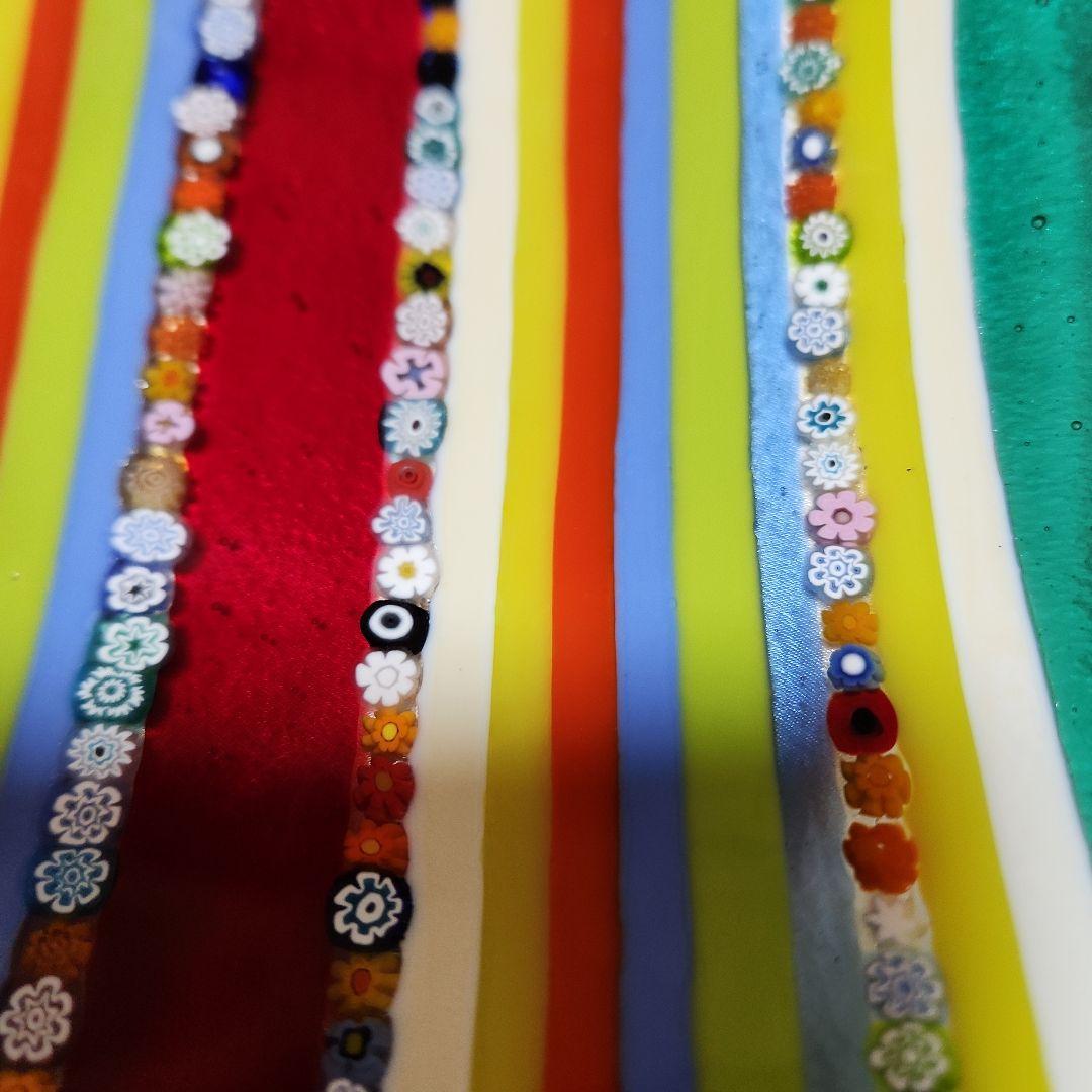 【専用】 　　藤田喬平 ベネチアンガラス ミルフィオリ プレートガラス美術館