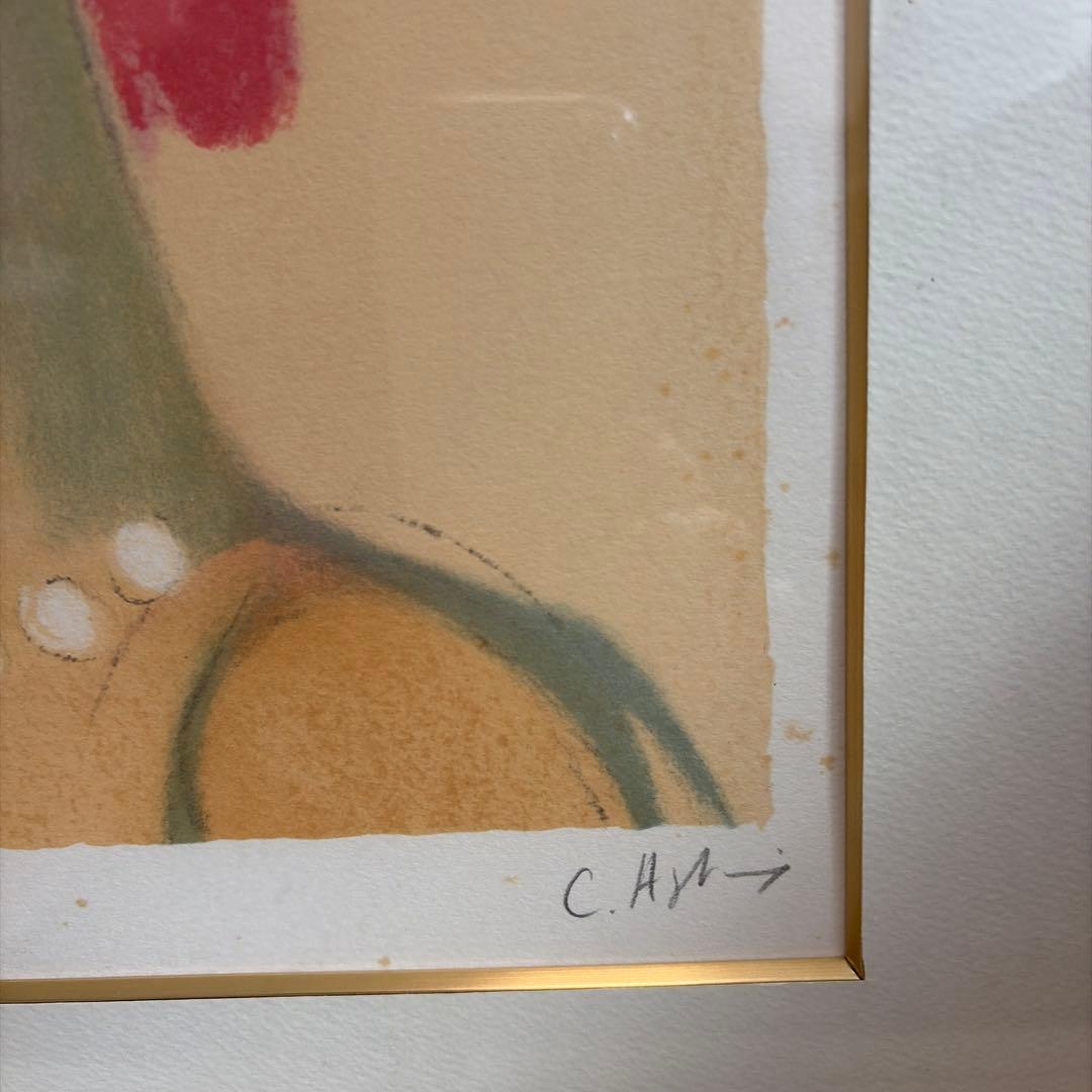 クレール・アステックス『赤い髪』リトグラフ　ed.15/250. 鉛筆サイン