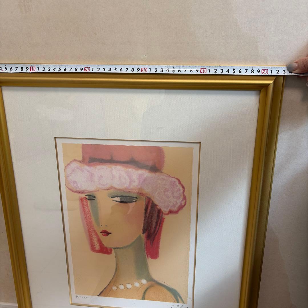 クレール・アステックス『赤い髪』リトグラフ　ed.15/250. 鉛筆サイン