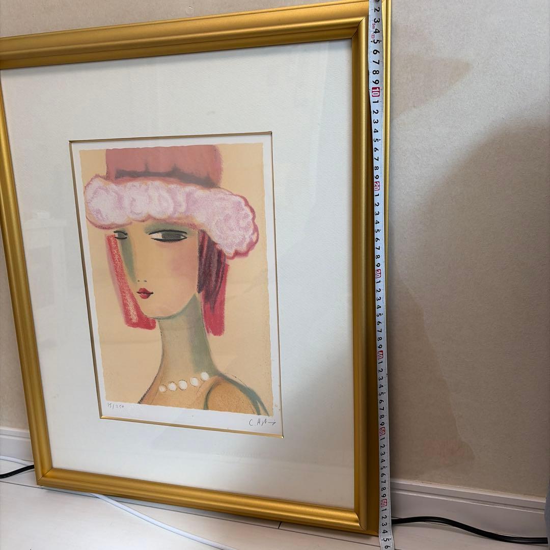 クレール・アステックス『赤い髪』リトグラフ　ed.15/250. 鉛筆サイン