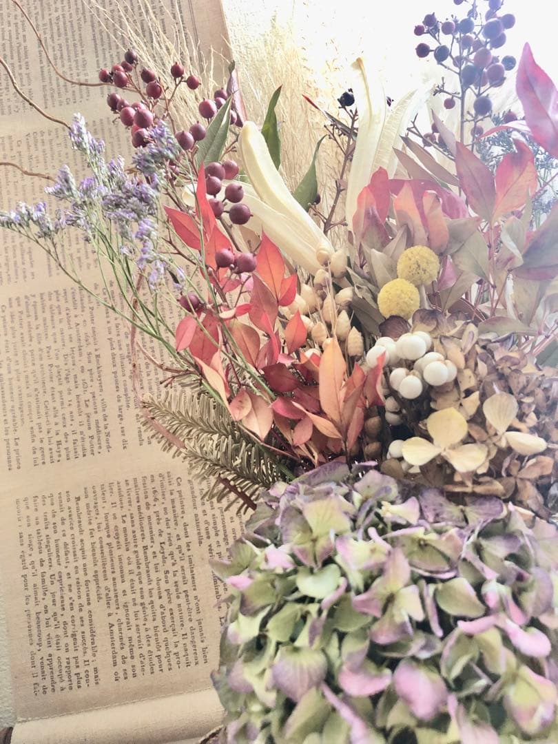 和モダン　大きめスワッグ　ブーケ　リース　ガーランド　ドライフラワー　インテリア